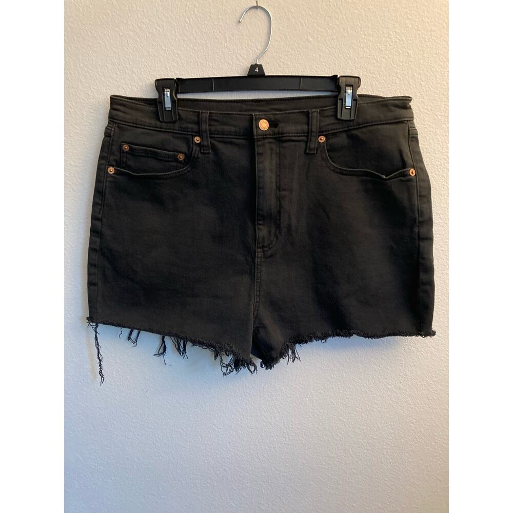 Victoria's Secret Pink Black Denim Cut Off Shorts Size 31